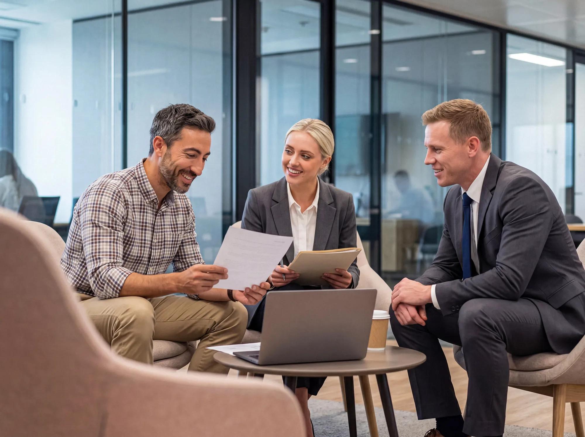 Business professionals discussing global benefits strategy, international employee benefits, and workforce needs across multinational markets.
