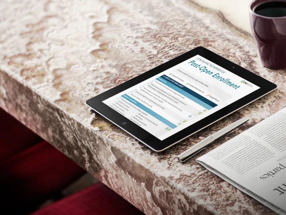 Post Open Enrollment Checklist business mockup