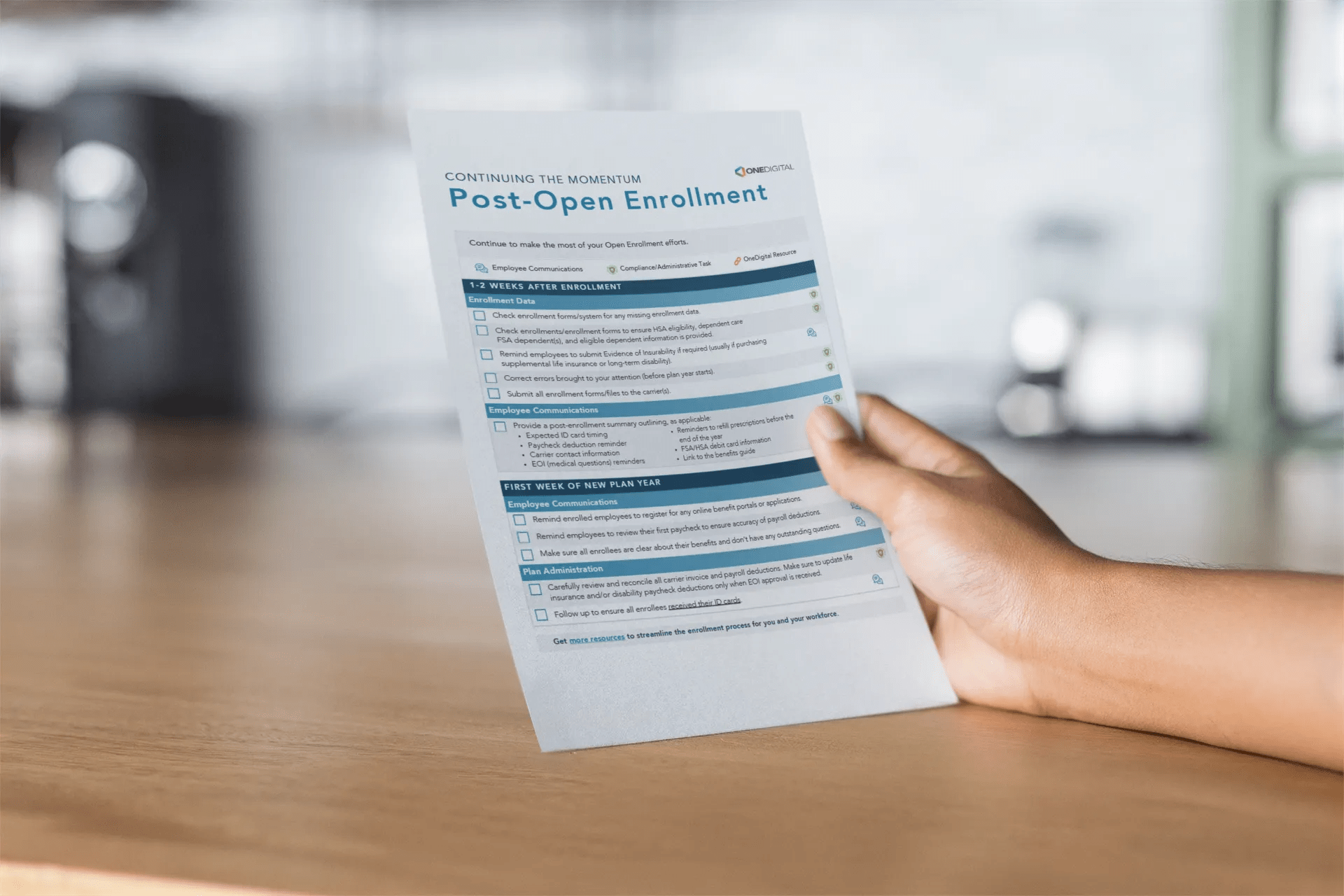 Post-Open Enrollment Checklist_Mockup_Paper