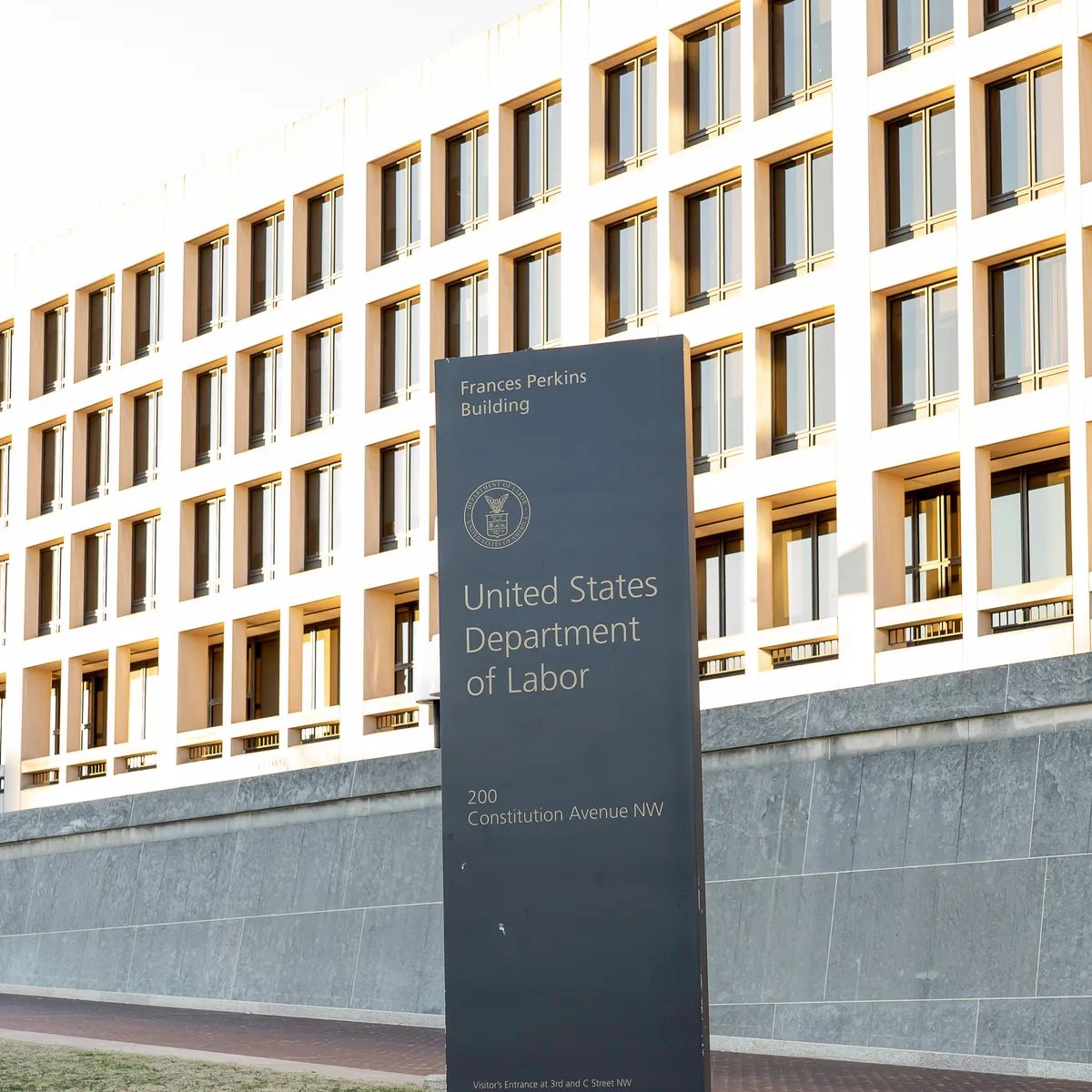 Washington, DC., USA- January 12, 2020: The United States Department of Labor (DOL) building in Washington, DC.